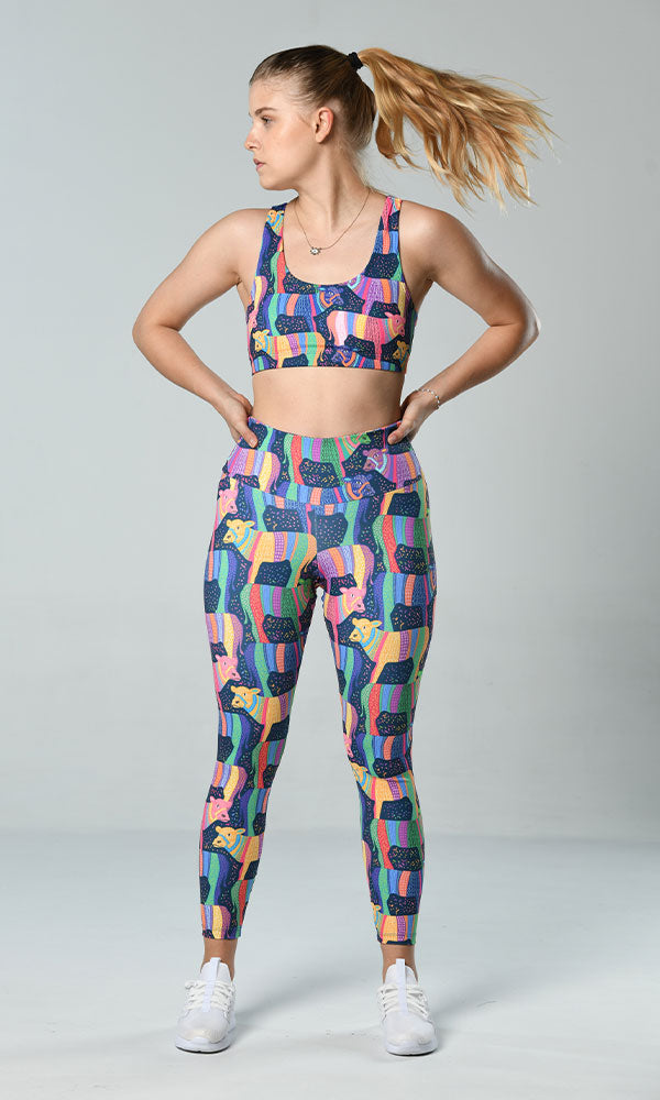 Leggins "Nature" Cows Parade de dama