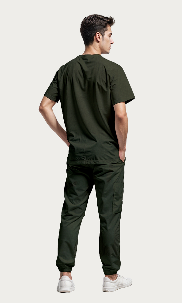 Scrub de hombre "Vibe" Verde Militar