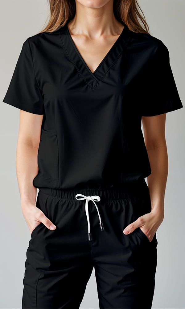 Scrub de mujer "Vibe" Negro