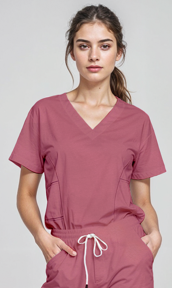 Scrub de mujer "Vibe" Rosa Malva
