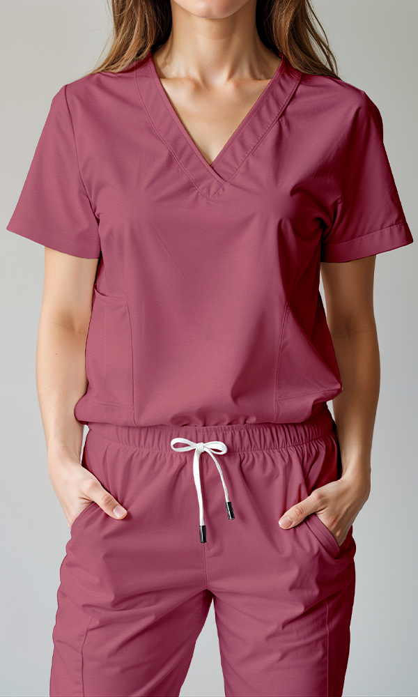 Scrub de mujer "Vibe" Rosa Malva