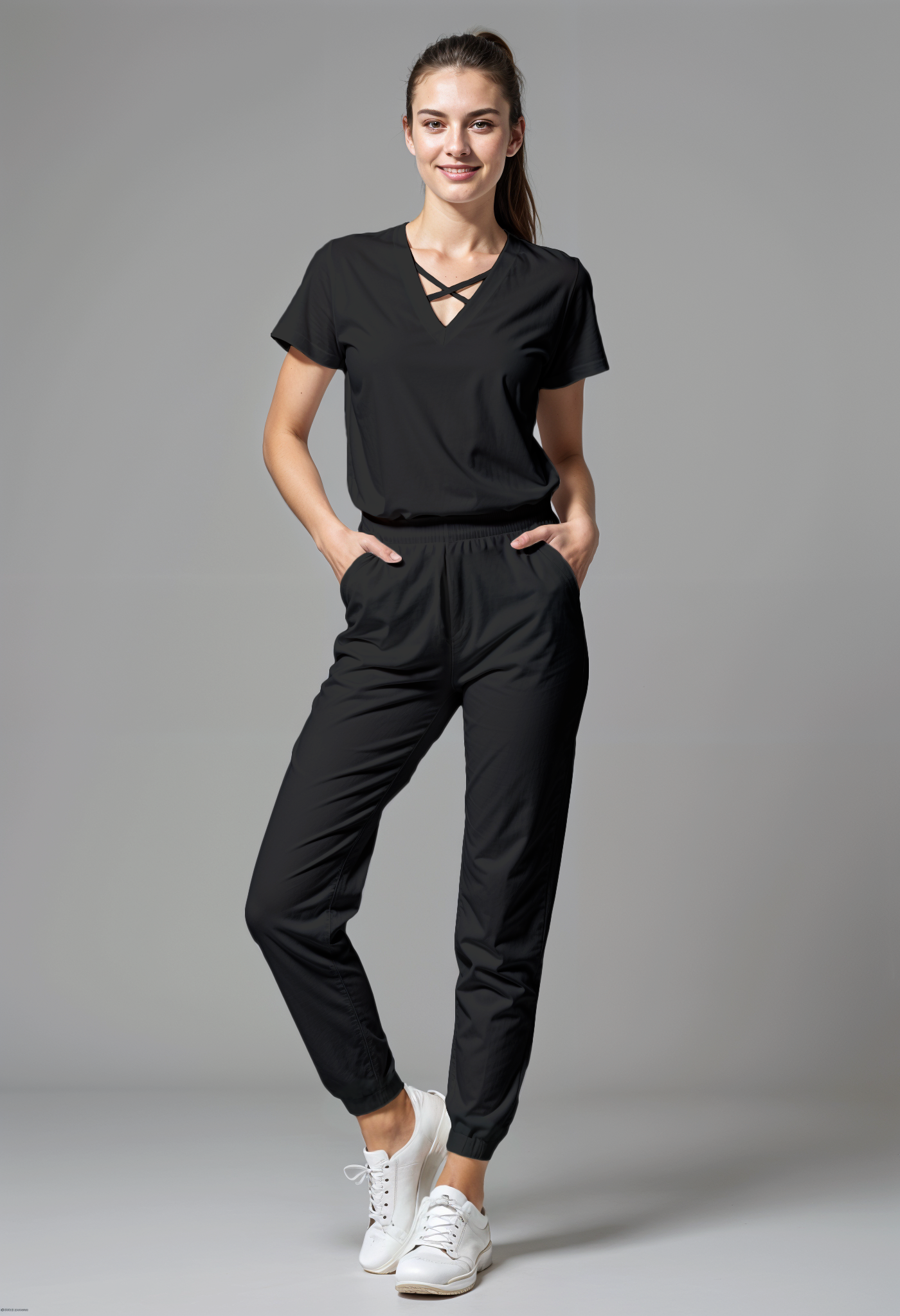 Scrub de mujer “VitalFit” Negro