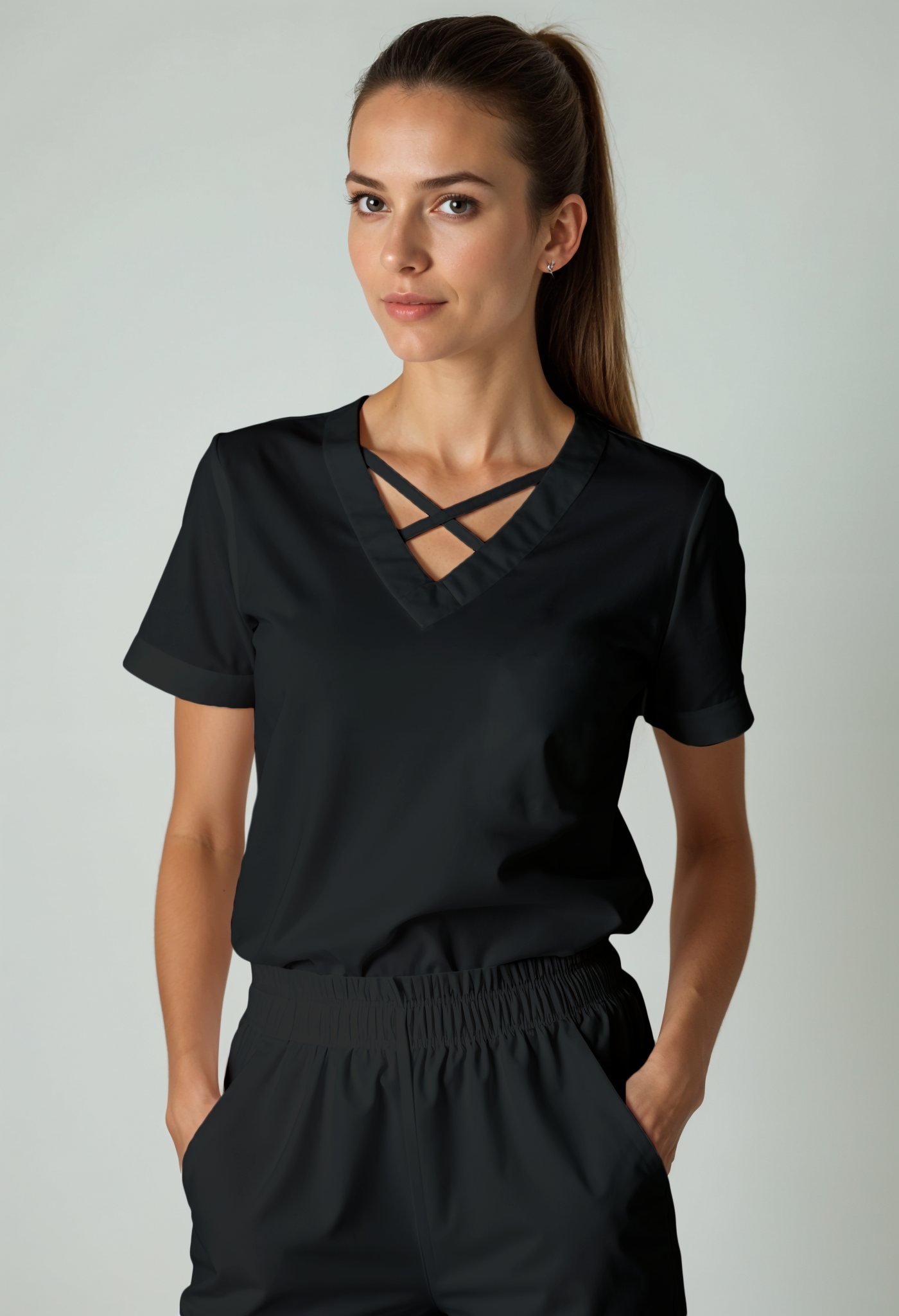 Scrub de mujer “VitalFit” Negro