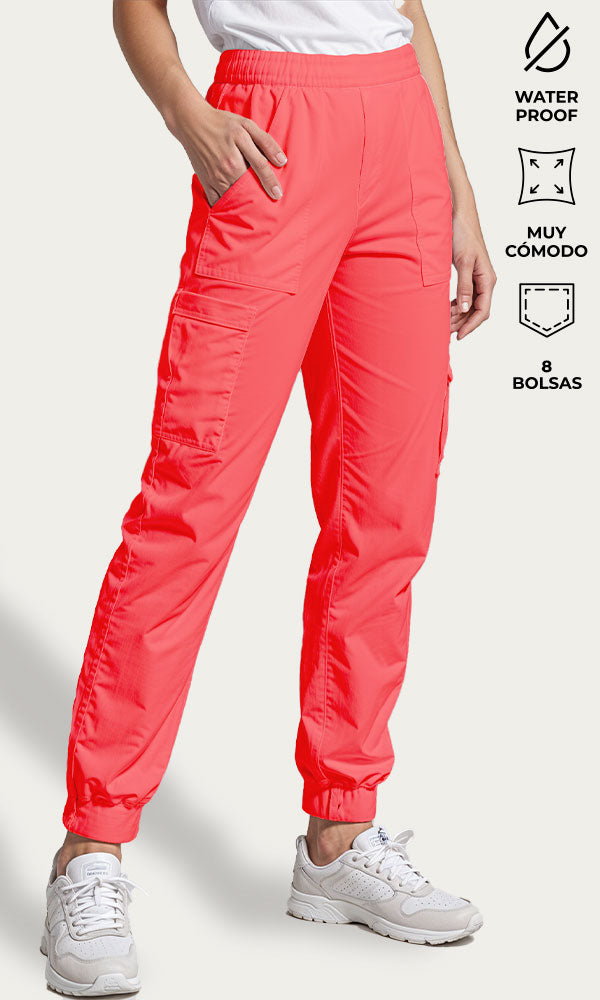Pantalón "Creative One" Salmon Neon para mujer