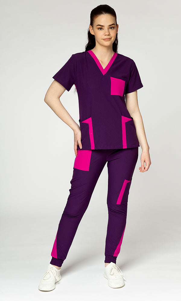 Pantalón Mujer "Funky Fluids" Purple
