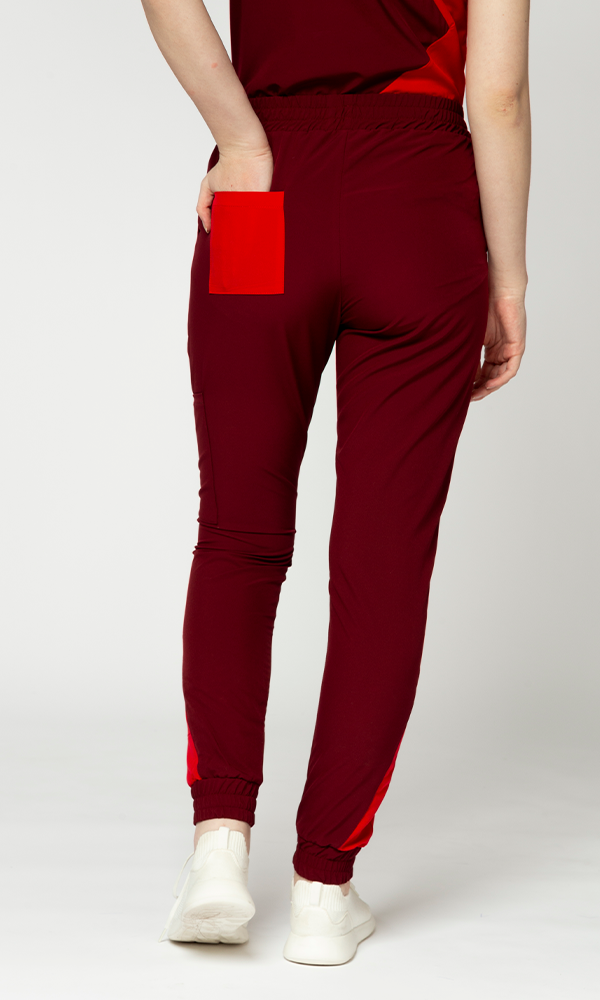 Pantalón Mujer "Funky Fluids" Tinto