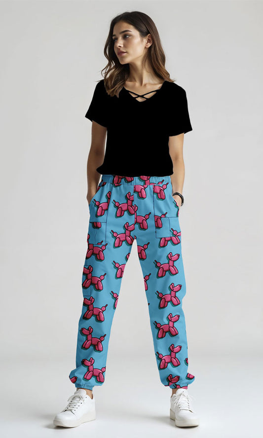 SET: Scrub Negro + Pantalón Balloon Dog