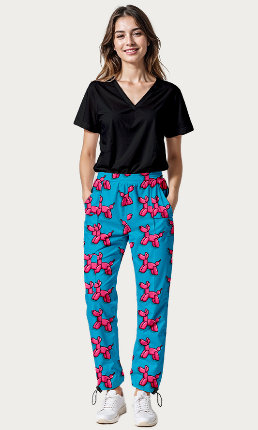 SET: Pantalón Balloon dog + Scrub "Vibe" Negro