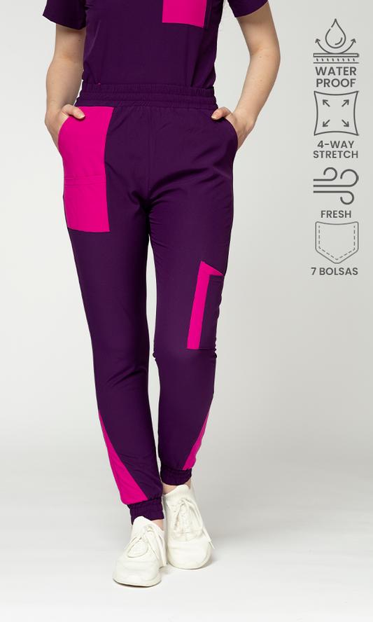 Pantalón Mujer "Funky Fluids" Purple