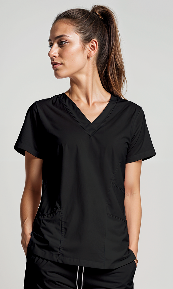 Scrub de mujer "Vibe" Negro