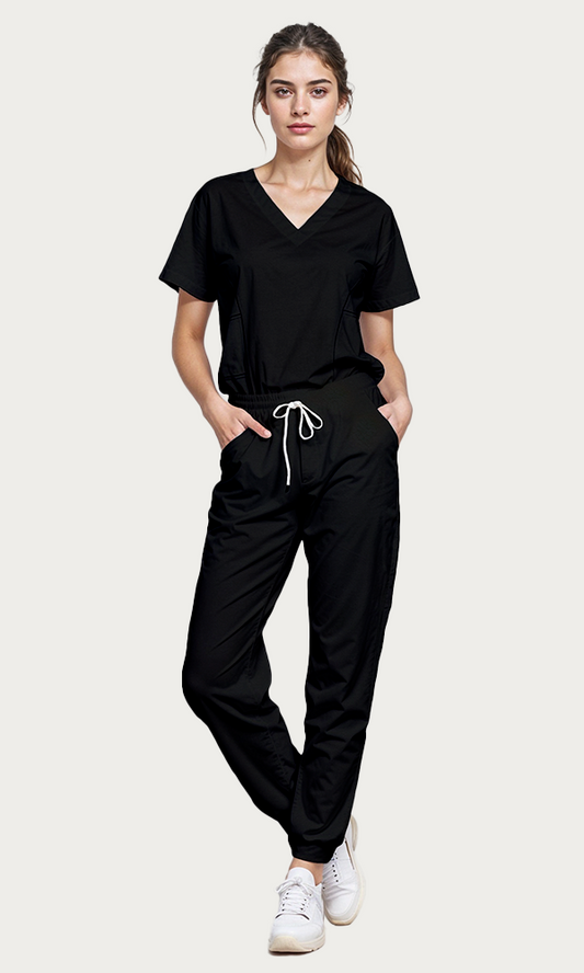 Scrub de mujer "Vibe" Negro