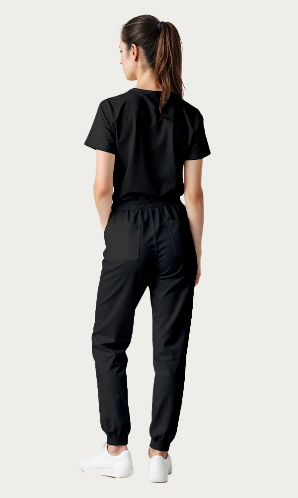 Scrub de mujer "Vibe" Negro
