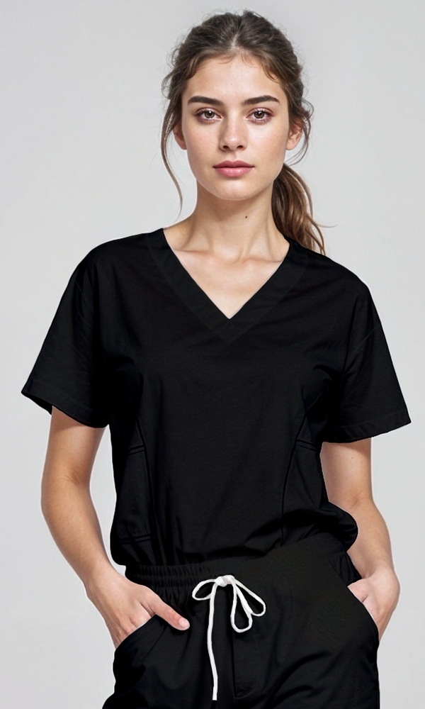 Scrub de mujer "Vibe" Negro