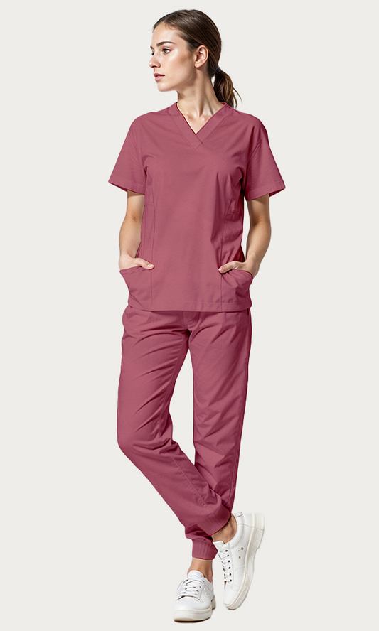 Scrub de mujer "Vibe" Rosa Malva
