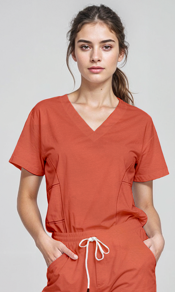 Scrub de mujer "Vibe" Rojo Terracota