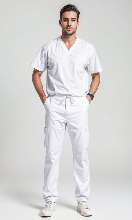 Scrub Hombre "Sau Basics" para equipos Blanco
