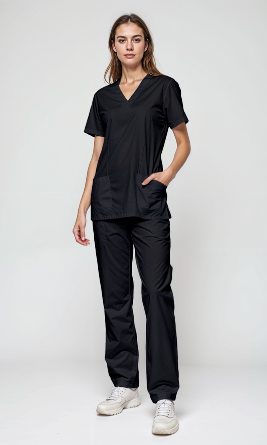 Scrub Mujer "Sau Basics" para equipos Negro