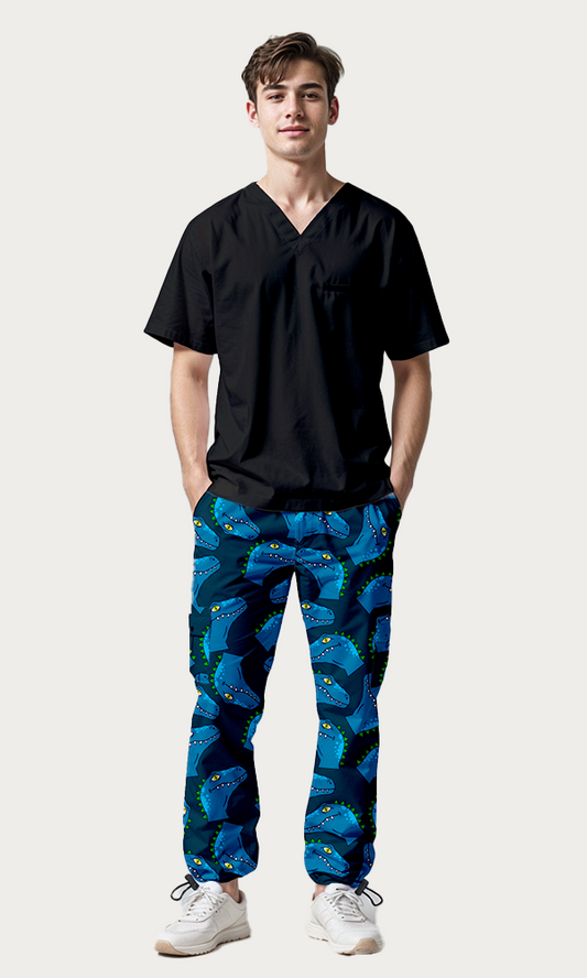 SET: Pantalón Hombre Rex Blue + Scrub "Vibe" Negro