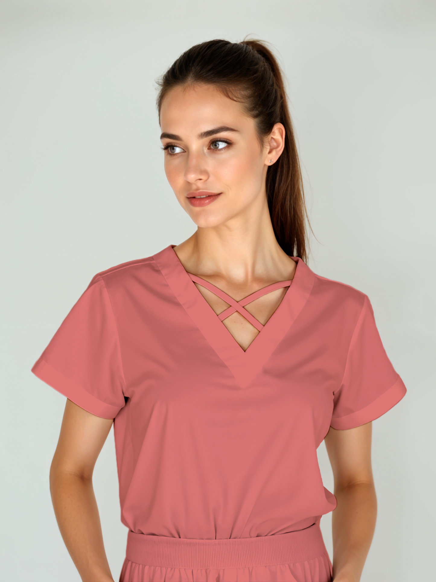 Scrub de mujer “VitalFit” Salmón