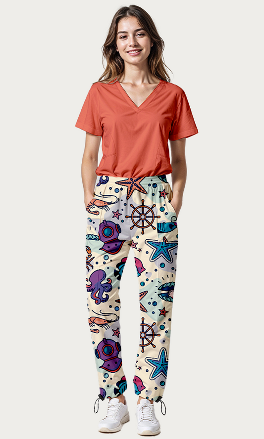 SET: Pantalón SEA + Scrub "Vibe" Rojo Terracota